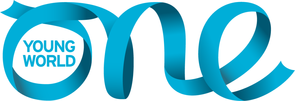 One Young World logo блакитне